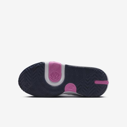 Nike Team Hustle D 11 Big Kids' Basketball Shoes (DV8996-005, Platinum Violet/Playful Pink/Midnight Navy/White) Size 62
