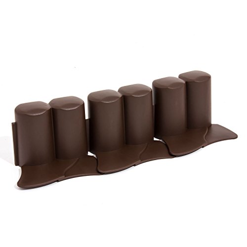 Zanvic Bordura para jardín ipal 6, Medida, 10 cm x 3,02 m, 8 Piezas x Caja, Chocolate, 302x3x10 cm, ZA500