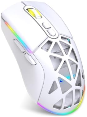 Claw's Nexus Air Kablosuz 10000 Dpi Pixart PMW3325 Sensör Makro Yazılımlı & Değiştirilebilir Kapaklı RGB Kablosuz Gaming Mouse - Beyaz - Görsel 3