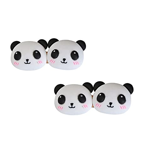 Ur Sunshine 2Pcs Girls Women Adult And Kids Children Creative Cute Lovely Novelty Mini Smiling Face Happy White Black Panda Head Small Hairpin Hair Clip Hair Grip #TOP5