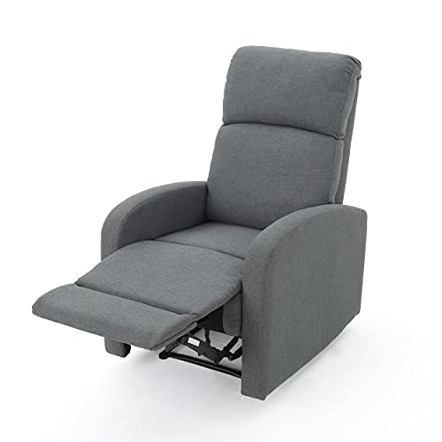 Christopher Knight Home Gaius Classic Fabric Recliner, Charcoal / Black #TOP6