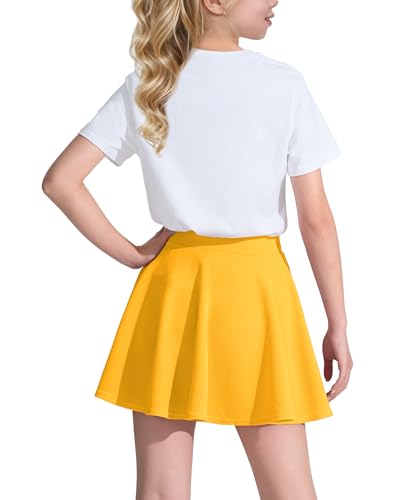 Image of KEREDA Girls Casual Mini High Waist Flared Pleated Skater Uniform Skirts
