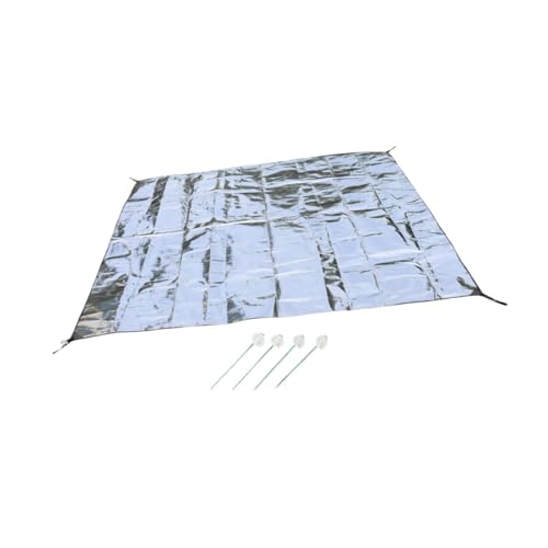 Yiju Outdoor Double Sided Aluminum Foil Pad, Sleeping Pad Lightweight Picnic Blanket Camping Mat Waterproof for Beach Tent Hiking, 200x200cm