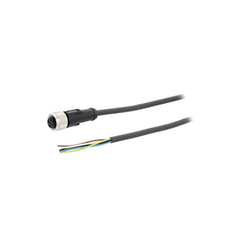Cordon de raccordement M12 haute résistance 60VAC gaine PUR robuste et connecteur droit 5 broches