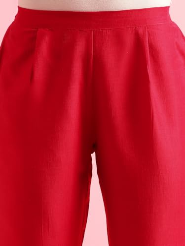 Image of Hritika Magenta Viscose Rayon Straight Pattern Kurtaset (HRKB0048MGNTA XXL)