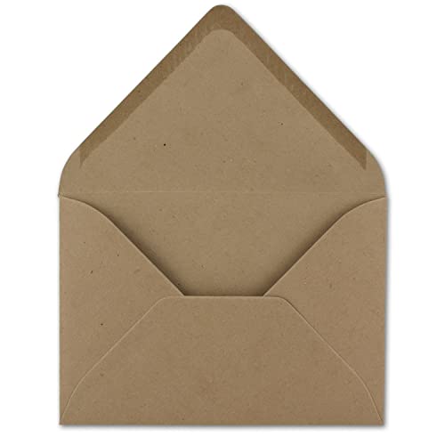 Kraft paper envelopes, Brown, 25 pieces, DIN B6 format 125 x 185 mm, 120 grams per m² - Image 4