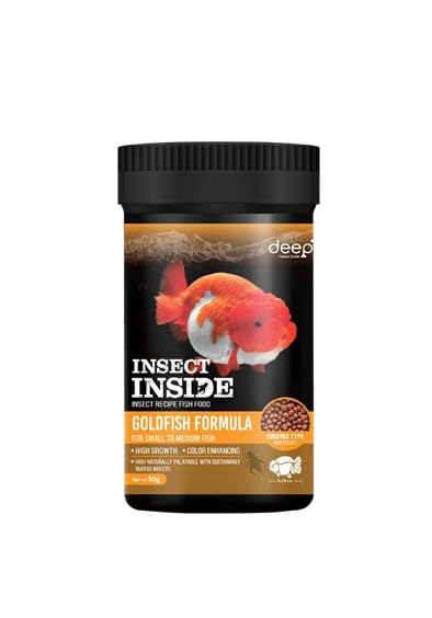 Image of Deep Insect Inside (Cricket) for High Protein Super Premium Gold Fish Formula for High Growth & Colour Enhancing Sinking Micro Pellet 50 Gm,All Life Stages