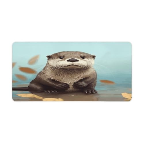Pad de escritorio Cute Otter de goma grande 60x30 cm