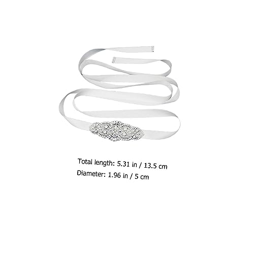 Angoily 1Pc Vintage Pearl Waist Belt with Rhinestone Accents for Brides Elegant Girdle Accessory for Wedding Dresses Dance Parties and Special Events2