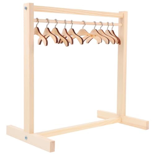 Perchas Ropa Muñecas Madera Marca TOYANDONA