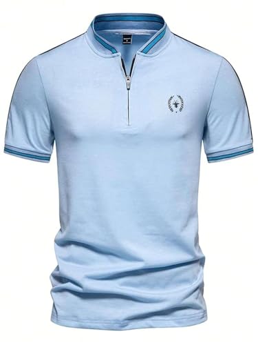 Image of Men's Solid Cotton Rich Polo T Shirt | Collar Tshirts | Half Sleeves | Plain-Regular Fit (Available in Plus Size and Combo Pack of 2)