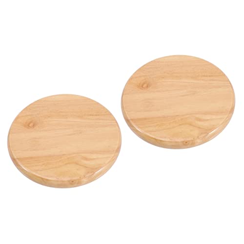 WOONEKY 2piezas Asiento De Repuesto De Madera Redonda para Taburetes Accesorio Duradero Y Seguro para Sillas De Comedor para Restaurantes Y Hogar
