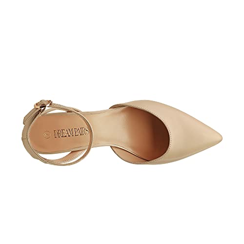 Image of DREAM PAIRS Kitten Heels for Women Low Heel Dress Shoes Wedding Dress Closed Toe Pump Shoes Luna