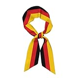 Women's Germany German Flag Neck Scarf for Her Wife Fashion Satin Neckerchief Headscarf Hair Wrap Silk Feeling Double-sided Hairband Headband Belt for Handbag Purse Accessories Gift