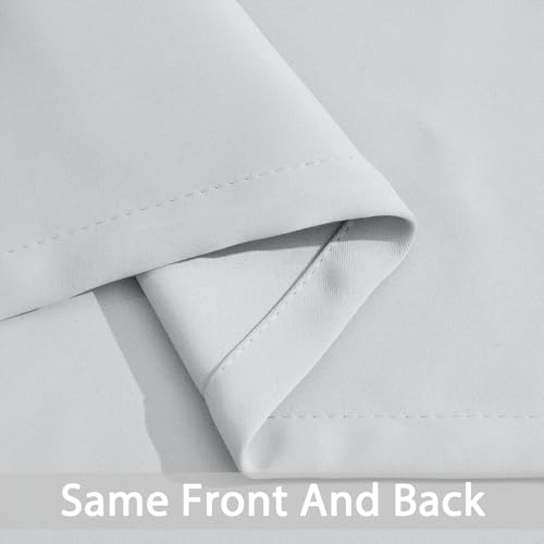 Yakamok 36 Inch Length Room Darking Curtains for Bedroom, Light Blocking Drapes Room Darkening Thermal Insulated Solid Grommet Panels for Living Room(38Wx36L, Greyish White, 2 Panels)