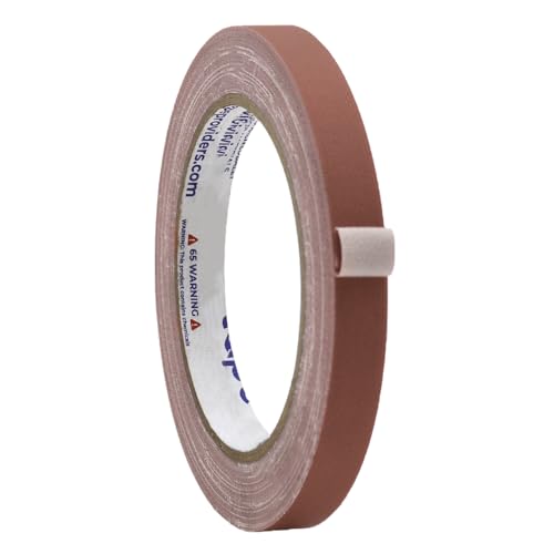 Image of WOD GTC12 Gaffer Tape, Brown Low Gloss Finish Film, 1 /2 inch x 60 ft. (Pack of 96) Residue Free, Non Reflective Cloth Fabric, Secure Cords, Water Resistant, Photography, Filming Backdrop
