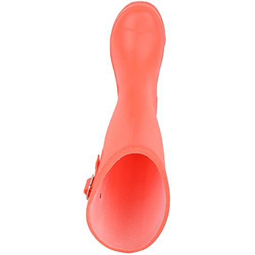 Absolute Footwear Childrens Kids Slip On Florescent Waterproof Rain Winter Welly Wellington Boots - Image 6