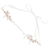 [BATHVEVE] トンボモチーフのブライダルヘッドバンド パール装飾の花嫁用ヘッドドレス パーティーや結婚式向けウェディングヘアアクセサリー