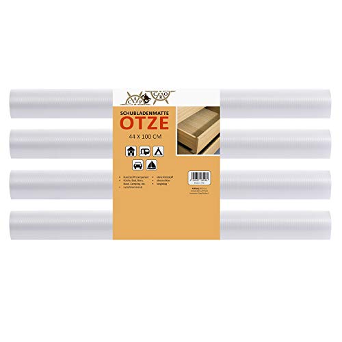 CapCro Lademat Otze 4-delige set | perfect voor 8 laden | 100 x 44 cm | transparante antislipmat - individueel op maat te snijden