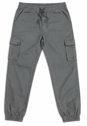 Image of Men's Jogger Cargo Pants | Stretchable Cotton Blend Utility Trousers | Regular Fit Multi Pocket Casual Bottom Wea