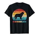 Silhouette de Terre-Neuve véritable en style vintage et rétro pour tous ceux qui aiment les chiens, les animaux de compagnie, les animaux ou pour élever des chiots
