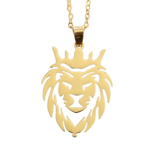 Pendentif Roi Lion couronne creuse pour sublimer vos tenues urbaines