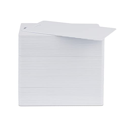 Image of Pack of 500 White CR80 PVC Cards with Slot Punch on Short Side | 30 mil by easyIDea