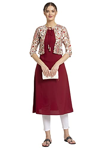Image of ALC Creation Women's Crepe Printed A-Line Kurti