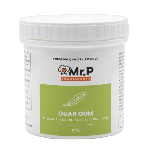 Mr.P Ingredients Guar Gum 100g Powder Thickener and Stabiliser Agent Vegan Vegetarian Halal Kosher Gluten Free (Recyclable Pot)