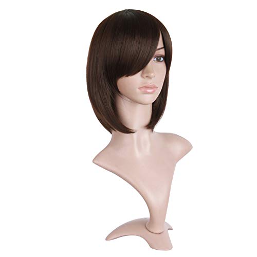 XCSSKG Parrucche naturali corte dritte laterali