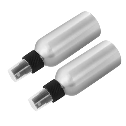 LOLIPPYY Botellas Rociadoras De Agua De Aleación De Aluminio 2 Piezas 120 Ml Para Plantas Uso Cosmético Viaje Boquilla Negra Desmontable