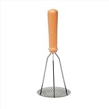 Pilon presse purée inox manche en bois