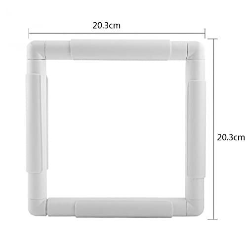 CENPEK Square Embroidery Hoops Q Snaps for Cross Stitch 6 x 6 Inch Plastic Embroidery Frames Hoop Clips for DIY Craft Sewing Quilting - Image 2