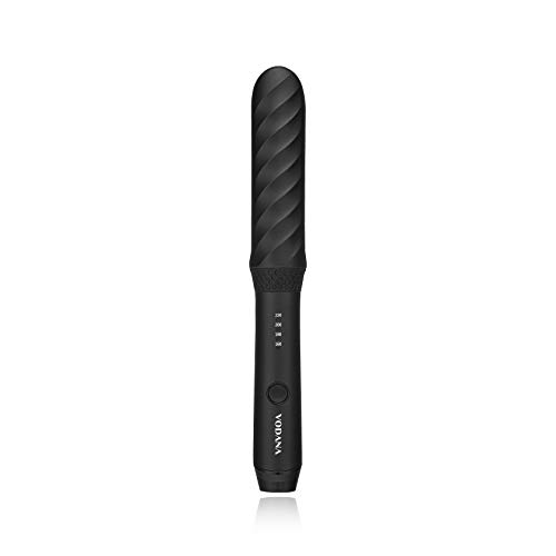 VODANA Professional All in One Ceramic Straightening Curling Iron, 1 inch, Free Voltage, Hair Curler & Straightener, Unique Design Styling Wand, 2 in 1