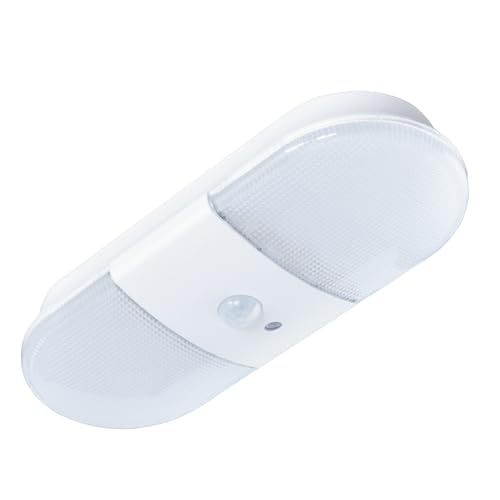 Image of Ecolight Battery-Operated 6-inch LED Dual Lens Motion Utility Light - Auto Timer - 30,000 Hours Lamp Life - White