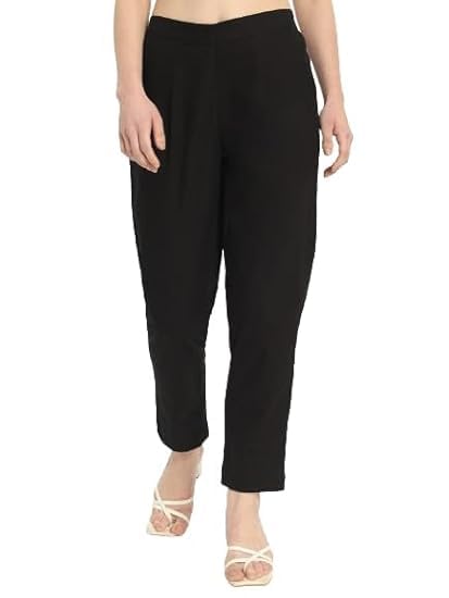 Image of Women's Trousers Pants Formal Office Wear, Pure Cotton Comfortable Pant | Styles Ideal for Professional and Casual Outfits