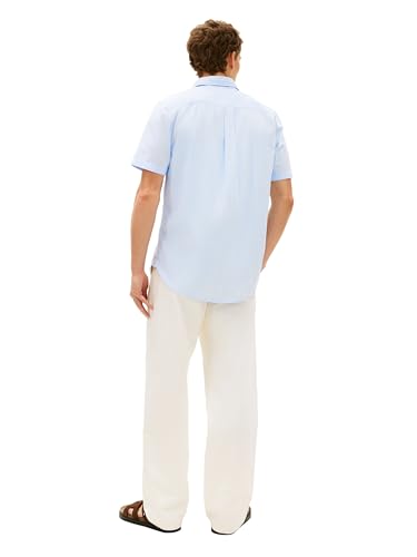 Image of Tommy Hilfiger Men's Short Sleeve Poplin Shirts in Regular Fit, Men's Button Down Shirts