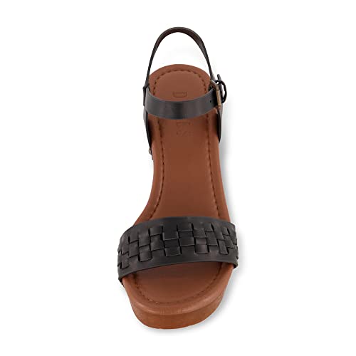 Image of Dunes Women's Sealy Faux Wood Woven Heel Sandal +Comfort Foam & LiteSole Technology, Wide Widths Available
