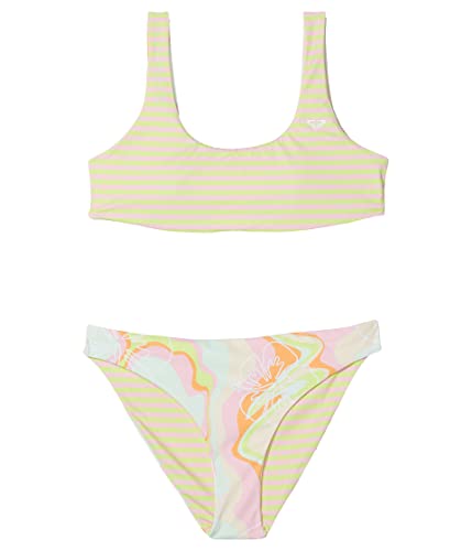 Roxy Girl's Hibiscus Revo Bralette Set (Big Kids) Ambrosia Hibiscus Hype 12 Big Kid
