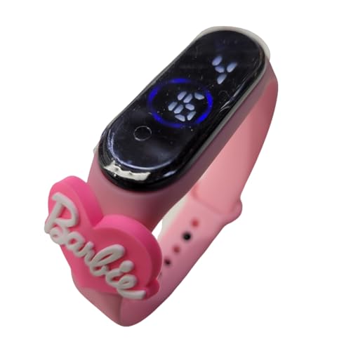 Relógio Digital Infantil Touch Resistente à Água - Coração Barbie - Rosa