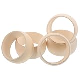 PHENOFICE para Hacer Joyas 5 Pulseras de Madera Natural Redondas sin Terminar Diseño Versátil y Pintar para Manualidades Creativas
