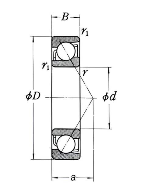 日本精工 NSK ベアリング 単列アンギュラ玉軸受 7311B [内径 55mm 外径 120mm 幅 29mm 接触角 40&deg;]