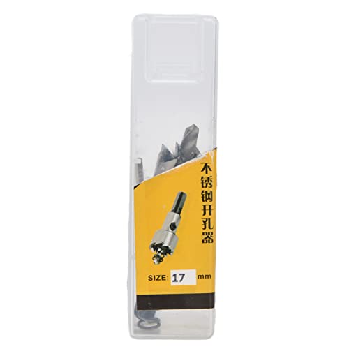 Broca para taladro tipo sacabocados de 17 mm, acero de alta velocidad, para madera, metal y plástico