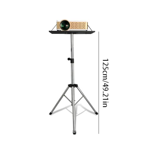 Support de projecteur télescopique en métal avec plateau stable et base robuste