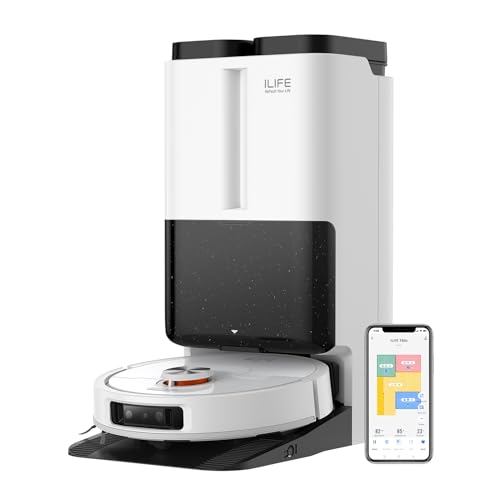 Image of ILIFE T60s Robot Vacuum & Mop with AI and LiDAR, All-in-One Station for 60C Auto Wash, Hot Air Drying, Hair Collection & Detergent Dispensing, Self Emptying, Extendable & Auto-Lift Mop, App & Voice