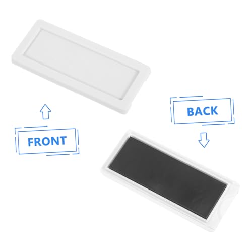 Abaodam 10個 磁気および接着式オフィスファイルラベルホルダー 挿入式データカード対応 耐久プラスチック 柔軟磁使用 書類整理 棚識別用ホ