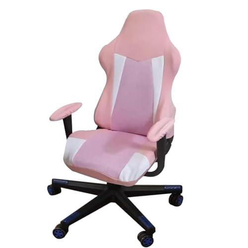 Tufkiss Gaming Stuhl Bezug Kratzfest 4 Stück Stretch Gamingstuhl-Bezüge Sessel Überzug Bürostuhl Drehstuhl Bezug Mit Armlehnen Stuhlhussen Für Gamer(no Stuhl)(pink)
