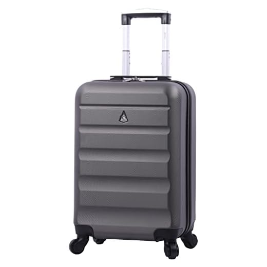 Aerolite 55x35x25 Maleta de Cabina Rígida con 4 Ruedas, Tamaño Máximo para Air Europa Air France Alitalia KLM y Transavia (Carbon)