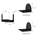 JUBEST 2 Pack Matte Black Floor Guide Floor Mount Sliding Barn Door Hardware Up to 1-13/16