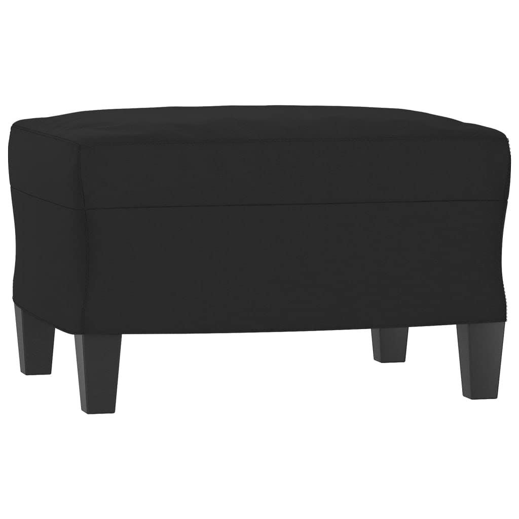 3-TLG. Polstergarnitur mit Ecksofa Schlafsofa und Ottomane in Schwarz Mikrofasergewebe für Wohnzimmer, Gästeraum, Jugendzimmer mit Stauraum, Relaxfunktion, Platzsparend, ausziehbar